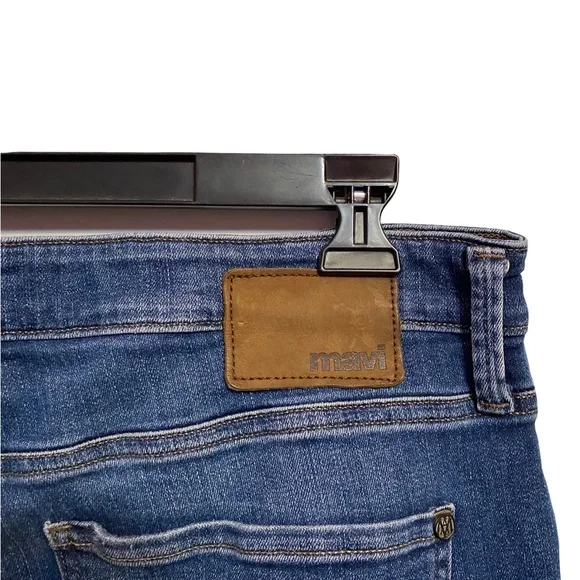 Mavi Jeans Mens 36x30 Blue Denim Marcus Slim Straight Leg Destroyed Knees - Picture 4 of 6